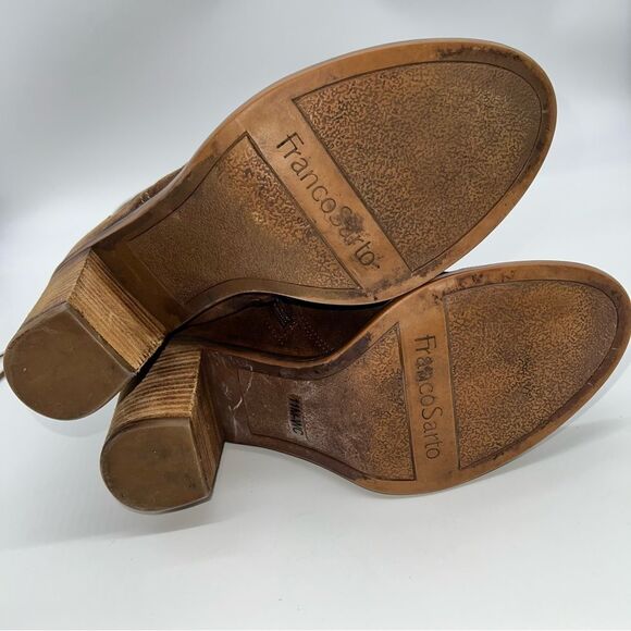 Franco Sarto Elnora Brown Suede Over the Knee Block Heeled Boots w/Tassel - Picture 8 of 13